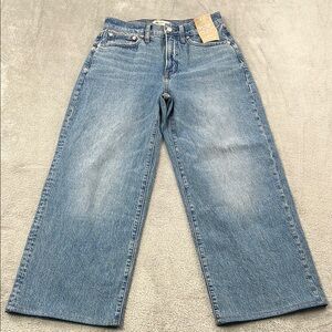 Madewell High Rise Wide Leg Jeans Women The Perfect Vintage Size 27 Worn Once